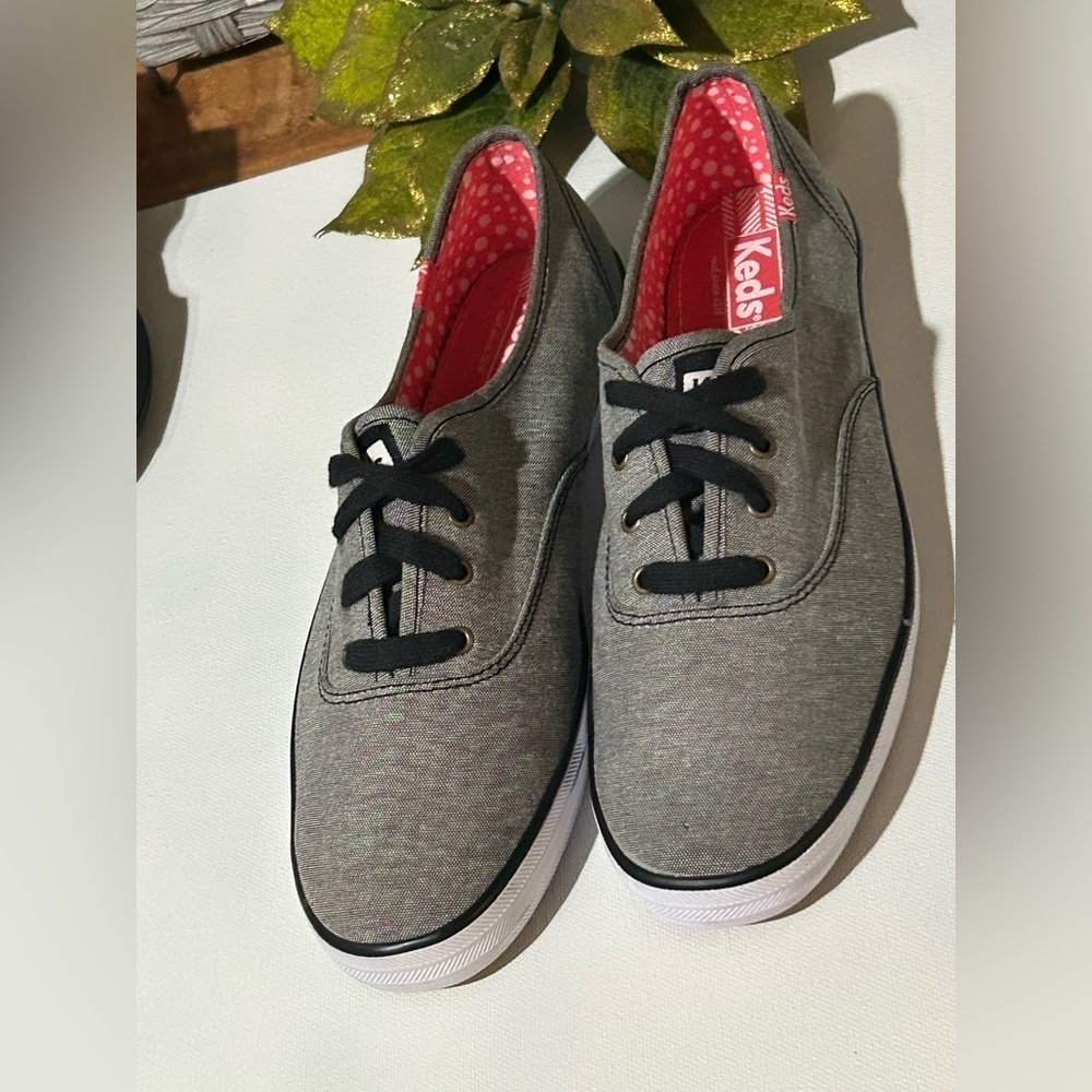 Keds Women's Charcoal and Black Canvas Sneakers